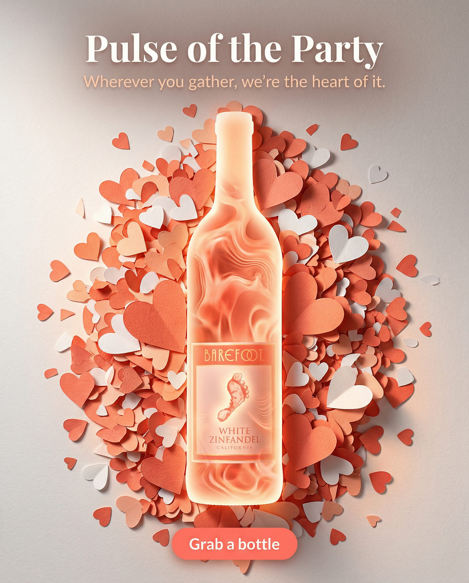 Barefoot Wines static ad creative designed by 100 Creatives